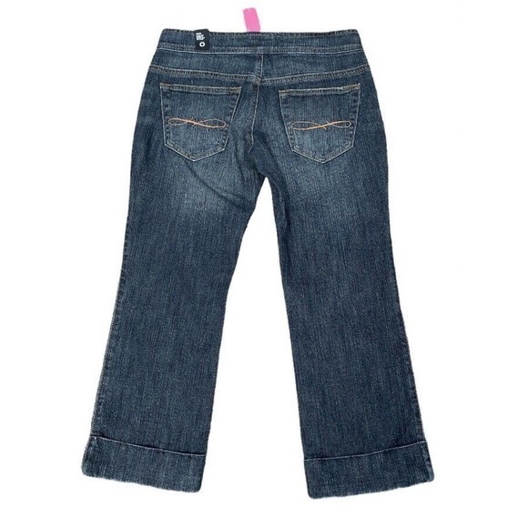 The Limited Vtg Drew Y2K Blue Jeans Straight Capri Low Rise Med Wash Sz 0 New‎ - Picture 2 of 8